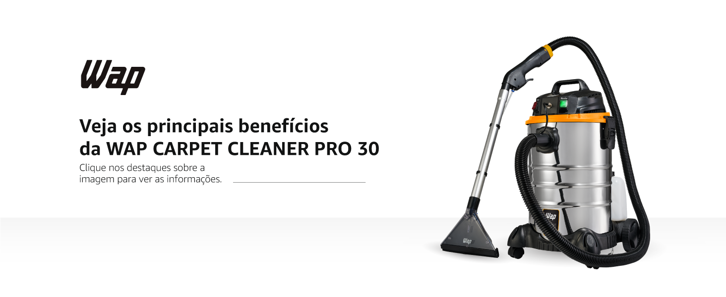 WAP Extratora CARPET CLEANER PRO 30 Potente com 1600W de Potência, Função Sopro 220V