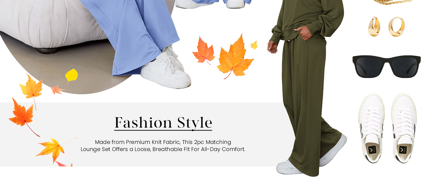 Womens Loungewear Set, Yoga Pants With Pockets For Women, Fall Sets For Women