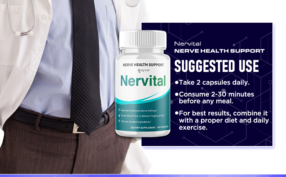 Nervital Capsules Nerve All Natural Neuro Sciatica Advanced Formula Pills Capsules