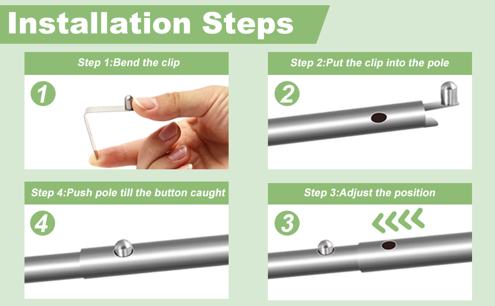 Juvielich 8 Pieces Tent Pole Clips Stainless Steel Kayak