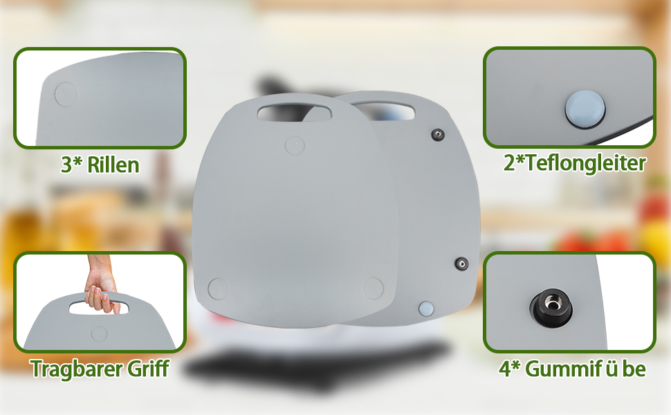 Sliding Board for Thermomix TM6 TM5, Bamboo Underlay Board Easy Gliding