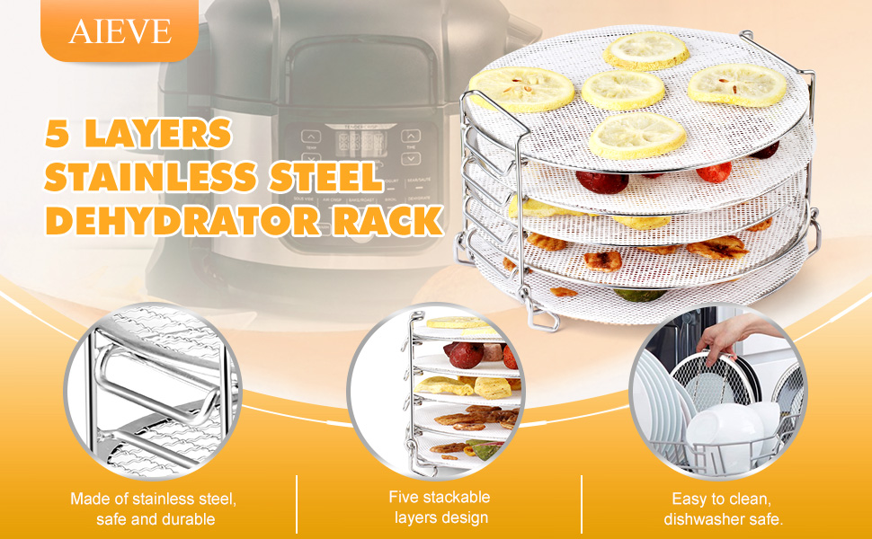 AIEVE Air Fryer Dehydrator Rack with Silicone Dehydrator