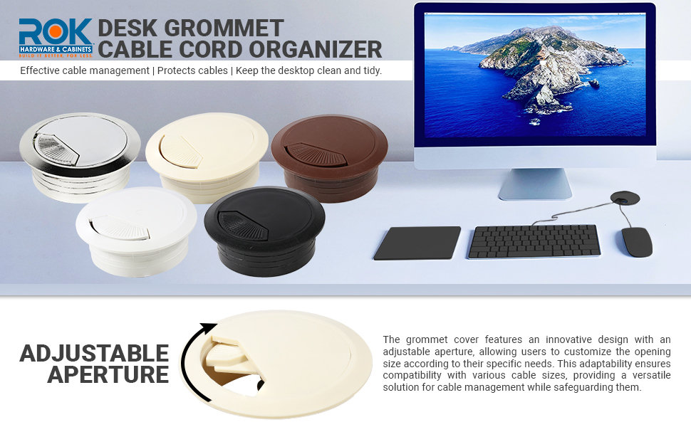 desk grommet cable cord organizer effective cable wire management protect cables keep desktop clean