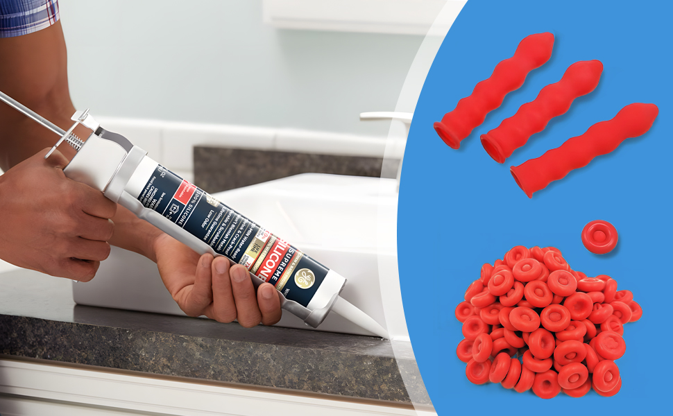 40 Pcs Caulk Cap Caulk Saving Cap Caulk Finishing Tool Caulking Tube