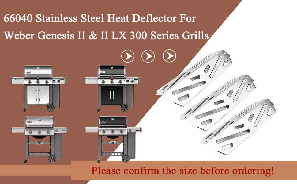 QuliMetal 66040 Grill Heat Deflector for er Genesis II