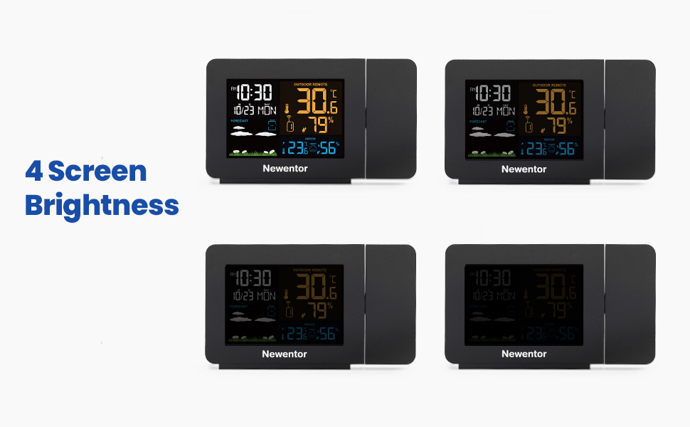 Newentor Atomic Projection Alarm Clock, Projection Clock for Bedroom