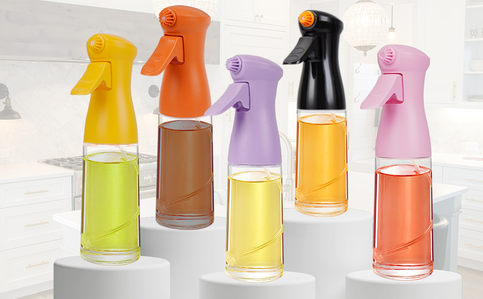 Oil Sprayer for Cooking, Olive Oil Sprayer Mister Spray Bottle Rotatable Nozzle