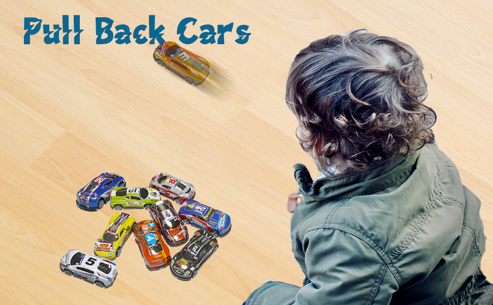Bokoeiei 24 Pcs Mini Pull Back Cars 2.7 Inch Race Cars