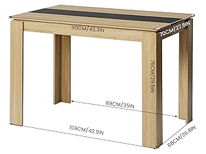 Das Möbelhaus, Esstisch aus massivem Holz mit Glasplatte
