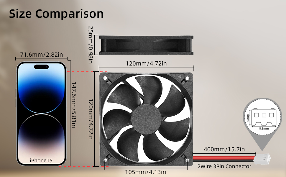Amazon.com: 24V DC 120mm 4.72inch High-Speed Moisture-Proof