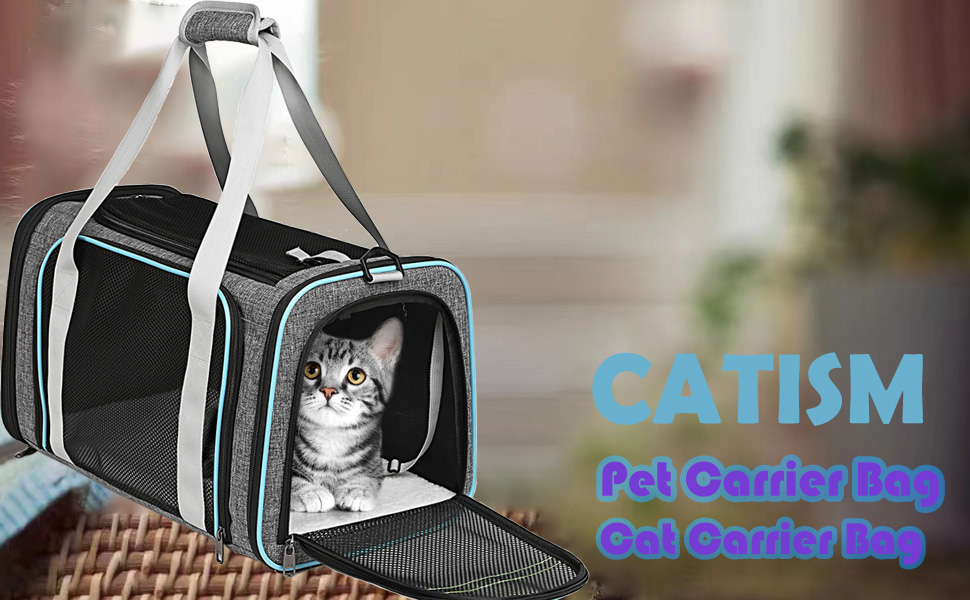 Dog Travel Carrier Dycietx Soft Sided Foldable Cat/Dog/Pet Carrier Bag, Portable Puppy/Pets Travel Carriers For Cats/Dogs With Shoulder Strap & Removable Mat, Durable Airplane Dog Carrier