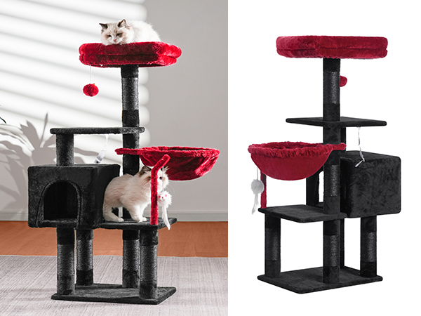 Amazon.com : Heybly Cat Tree with Toy, Cat Tower Condo for