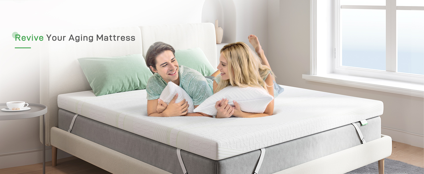 Novilla Memory Foam Mattress Topper Full, Medium Firm Foam