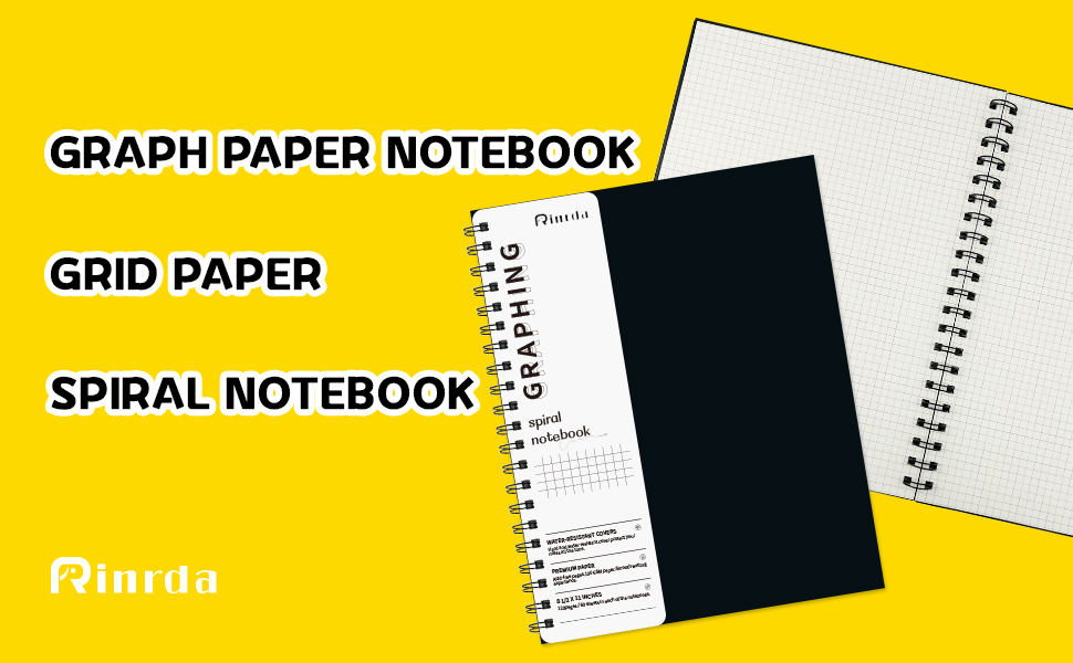 Amazon.com : Rinrda Graph Paper Notebook Spiral Notebook 8.5