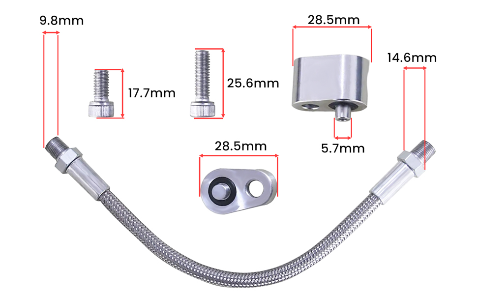 Piodelo LS Throttle Body Bypass Hose Kit, LS Coolant Steam