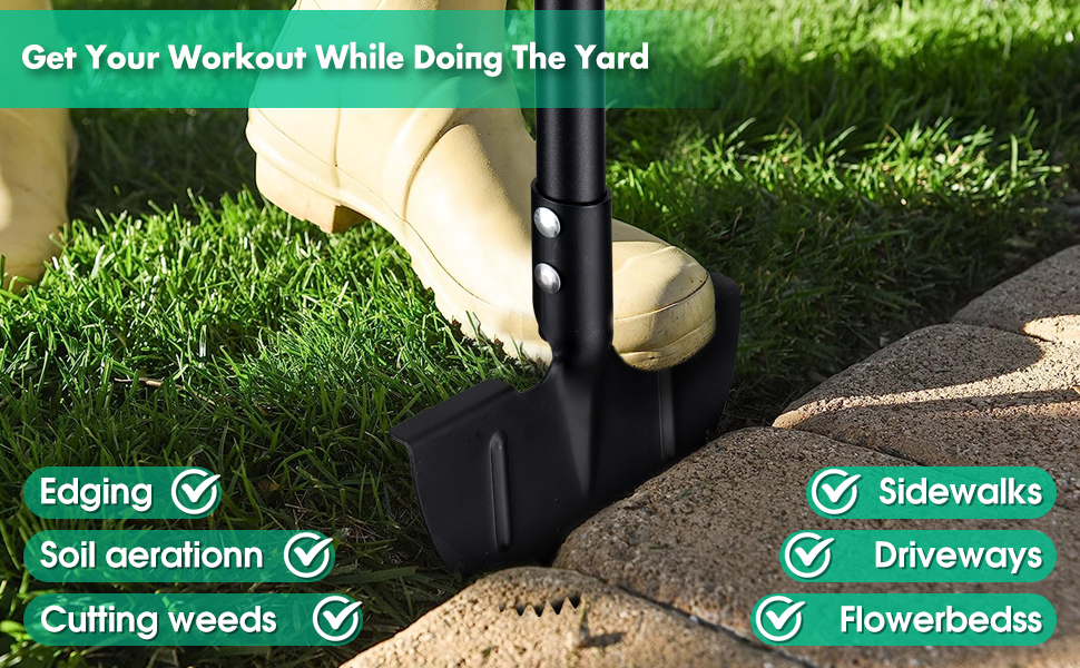 Saw Tooth Edger Lawn Tool, Half Moon Manual Lawn Edger