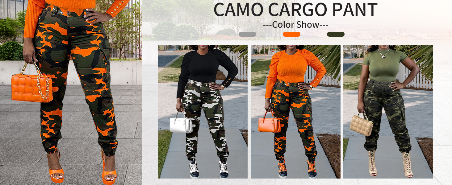 Cargo Camo Pants for Women