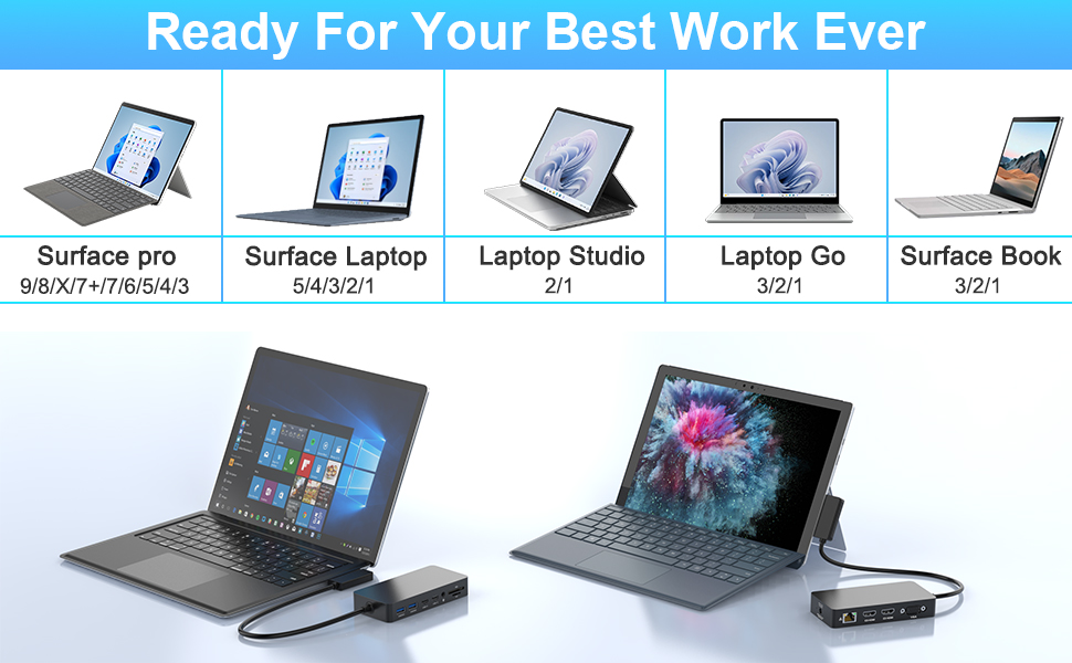 Microsoft Surface Docking Station Triple Display Dual HDMI