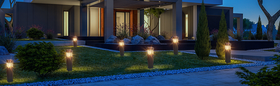 night pathway lights light up garden