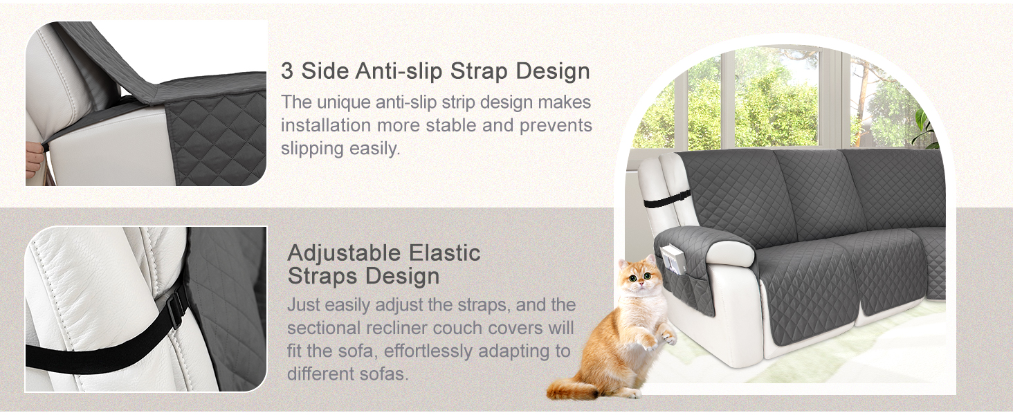 couch cover for reclining sectional