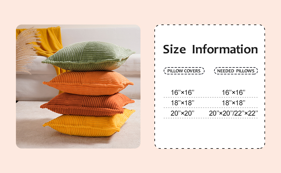 Topfinel Fall Broadside Throw Pillow Cover with Splicing