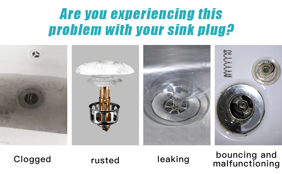 Mintiml Sink Drains Plug Universal Edition Bullet Core Push Type Basin PopUp Drain Filter