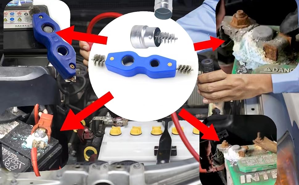 SiMaXuanCar Battery brush battery connection kit antiaging