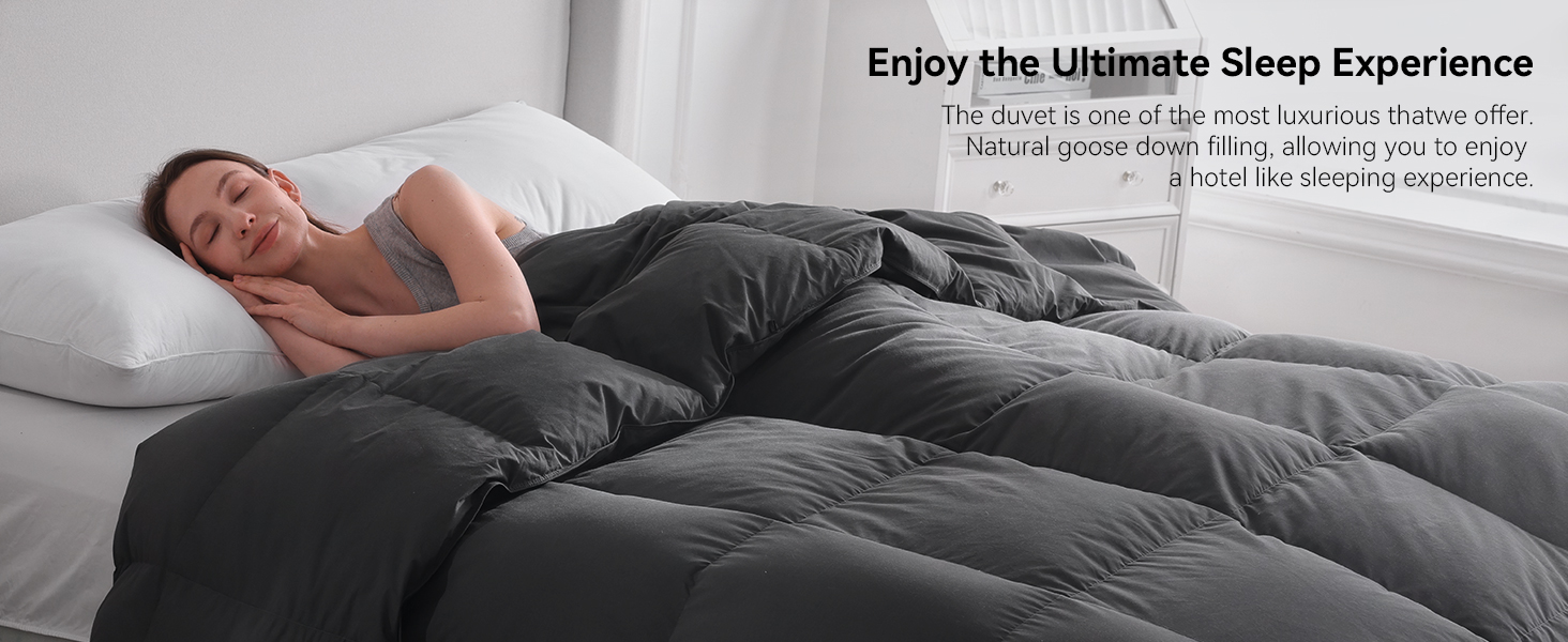 LOVSOUL Goose Feather Down Fiber Comforter King Size, 100% Organic Cotton Fabric Duvet Insert, All Season Grey Bedding C F9e8bbd6 E4f7 4920 B87a 6c08f244ad76. CR0,0,1464,600 PT0 SX1464 V1