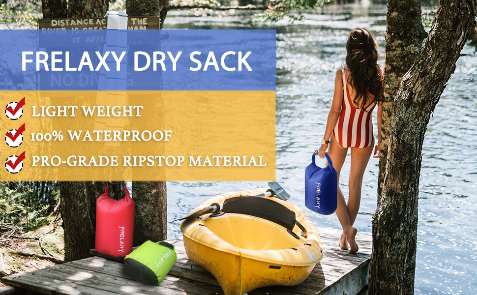 Frelaxy Ultralight Dry Sacks, Waterproof Dry Bag (Blue, 5L