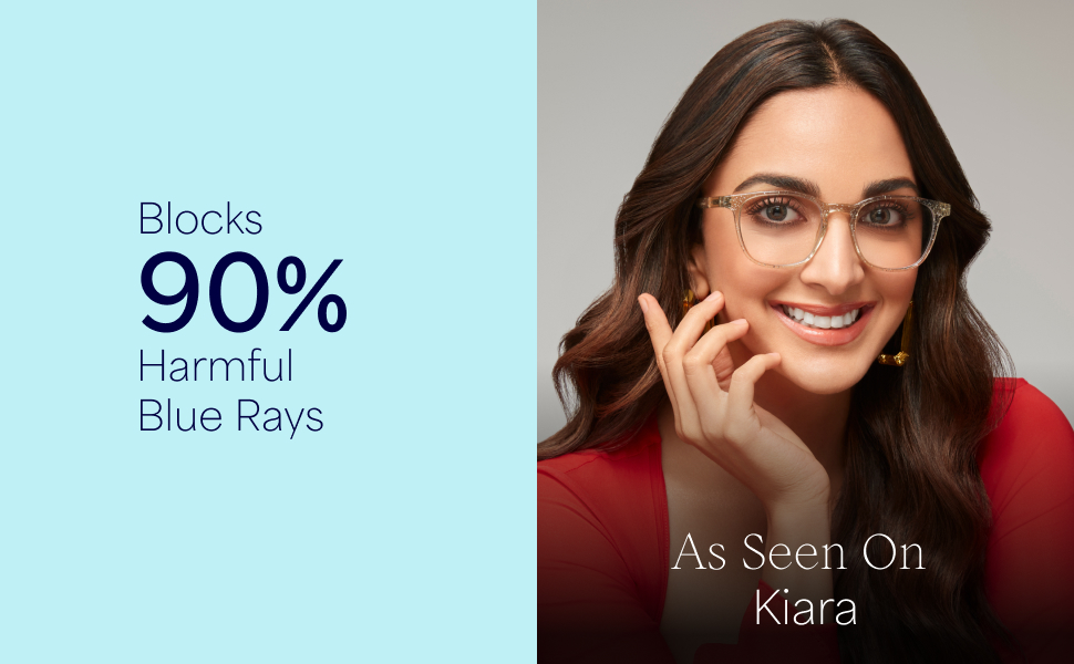 LENSKART BLU Zero Power Blue Cut Computer Glasses Transparent