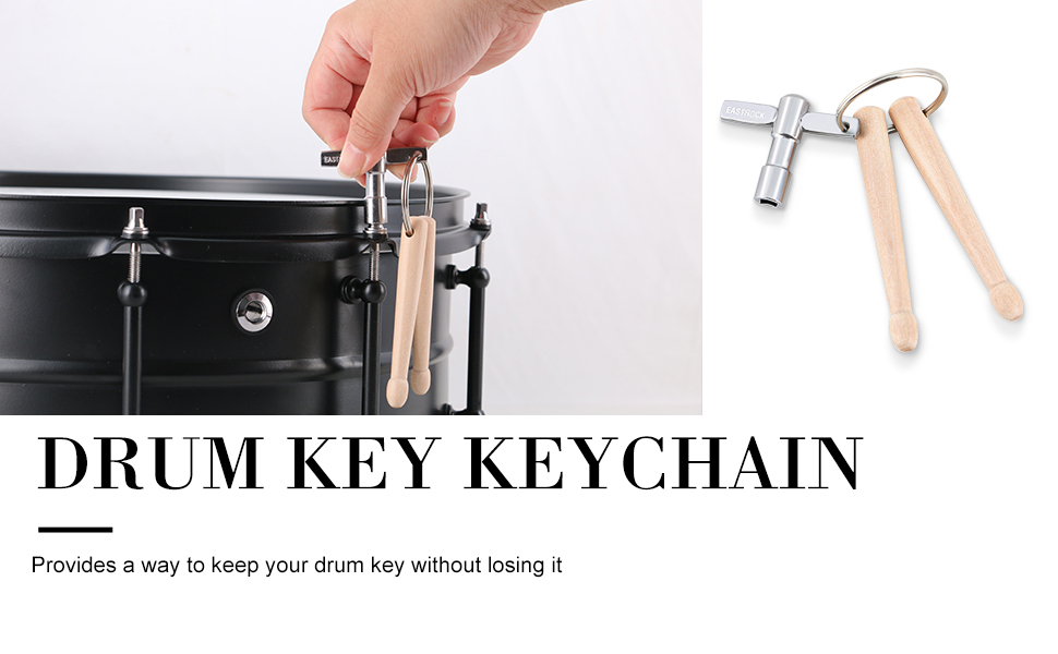 EASTROCK Mini Drumsticks Drum Key Keychain Percussion Tool