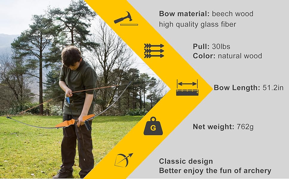 REAWOW Archery Recurve Bow and Arrows Set for Adults Takedown Bows