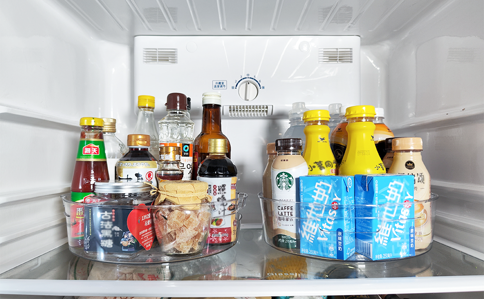 4 Pack Lazy Susan Organizer, 11.5 Inch Clear Lazy Susan