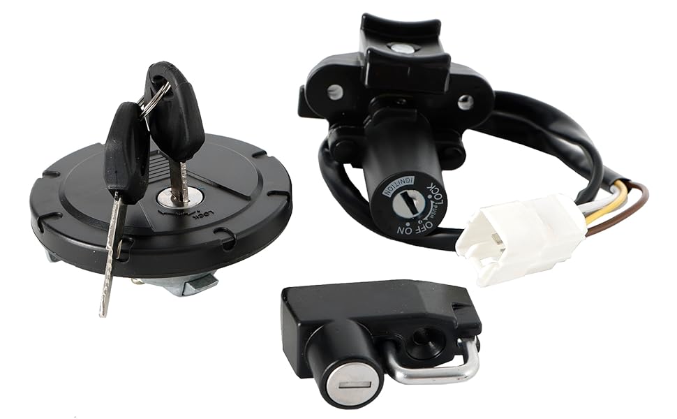 Amazon.com: Areyourshop Fuel Gas Cap, Ignition Switch, Helmet Lock