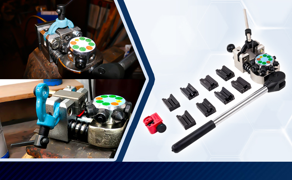 Professional Turret Brake Line Flaring Tool Kit, 45