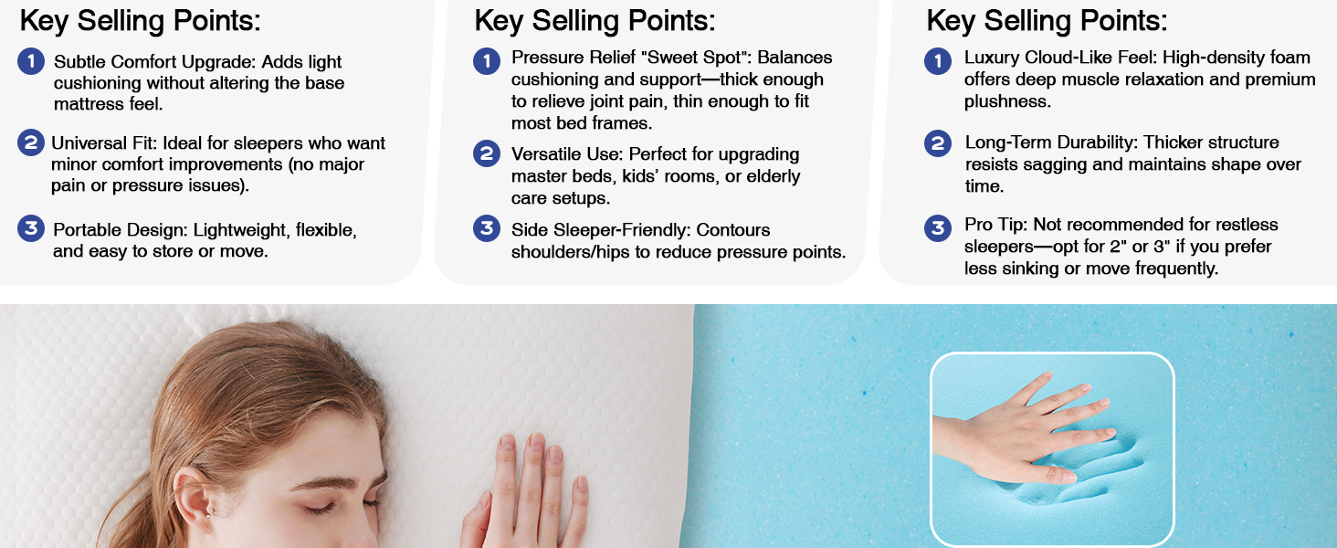 attress Topper 3 Inch Cooling Gel Memory Foam