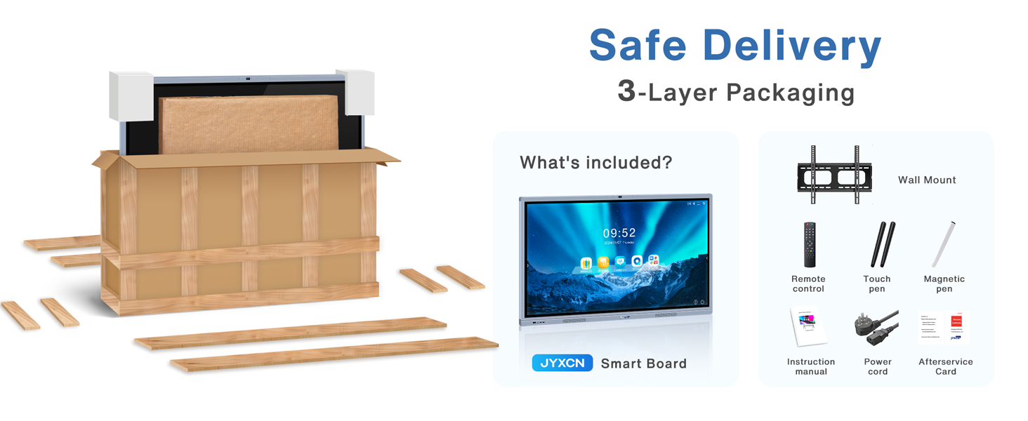 Smart Board Collaboration Hub, 65 inch Digital Interactive Whiteboard Display with 4K Touchscreen