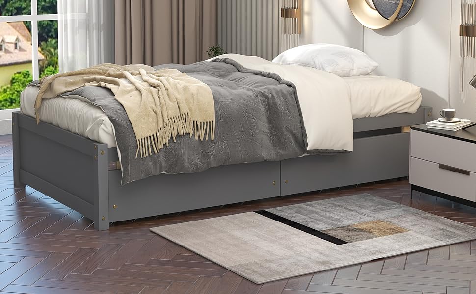 twin bed with drawers