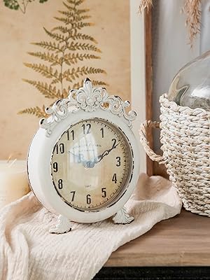 Amazon.com: NIKKY HOME Small Vintage Table Clock, Decorative