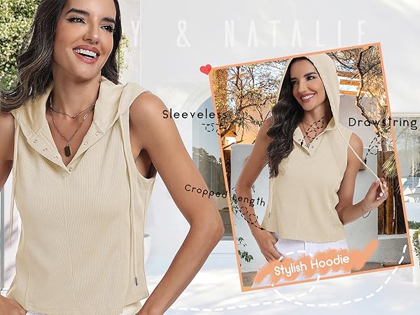 レディースウェア 8YARDS Womens PULLOVER Sleeveless Hoodie 8YARDS Womens PULLOVER Sleeveless Hoodie