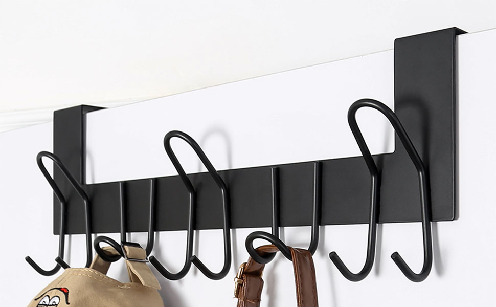 SKOLOO Over The Door Hooks for Doors up to 13/4'' Thickness, Metal