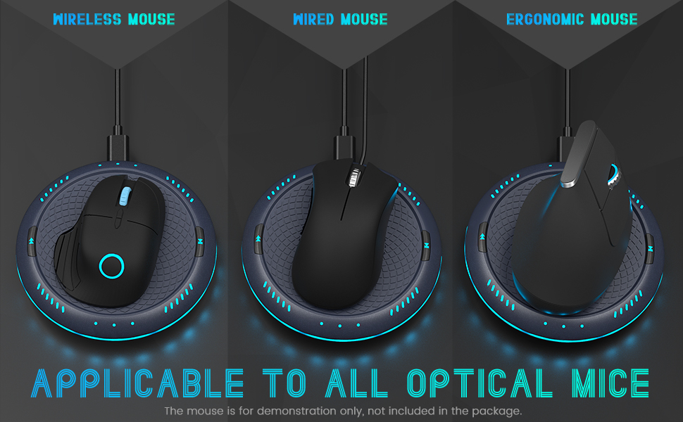 Giguid Mouse Jiggler Undetectable with Timer, 7 Colours RGB Lights Spaceship Mouse Mover Device