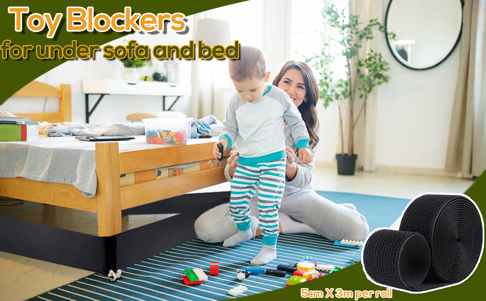 STAY GENT 5cm x 3M Toy Blockers for Furniture, Adjustable Under Couch