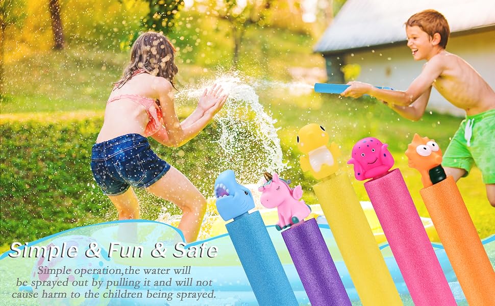 Water Pistols For Kids/Foam Water Gun 5 PCS/Water Squirter Gun/Foam