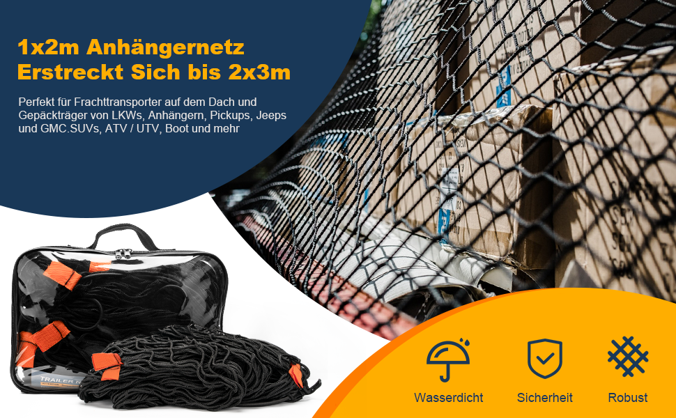 Anhänger Abdecknetz 2.500 x 1.700 mm Mesh grün - Covermio