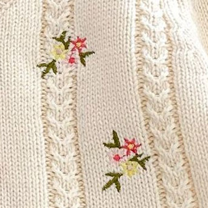 HOOLCHEAN Baby Girls Cotton Small Floral Embroidery Cardigan Sweater