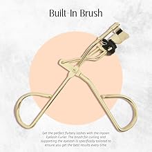 brush curler, eyelash curler, curler with brush, stainless steel curler, curler, eyelash