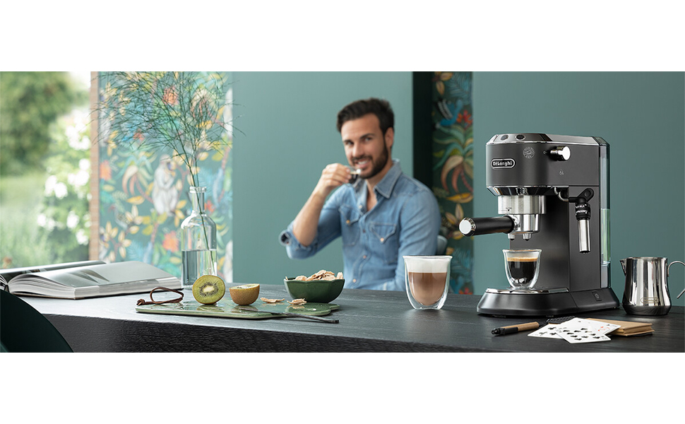 De'Longhi Dedica Pump Espresso Manual Coffee Machine with FREE Electric