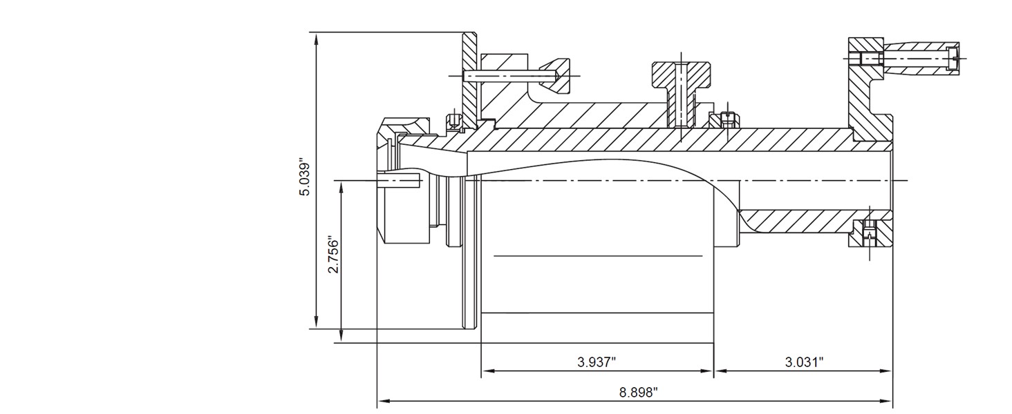 Diagram of CanCNC Tooling Solutions 0225-0206 ER32 Spin Indexer