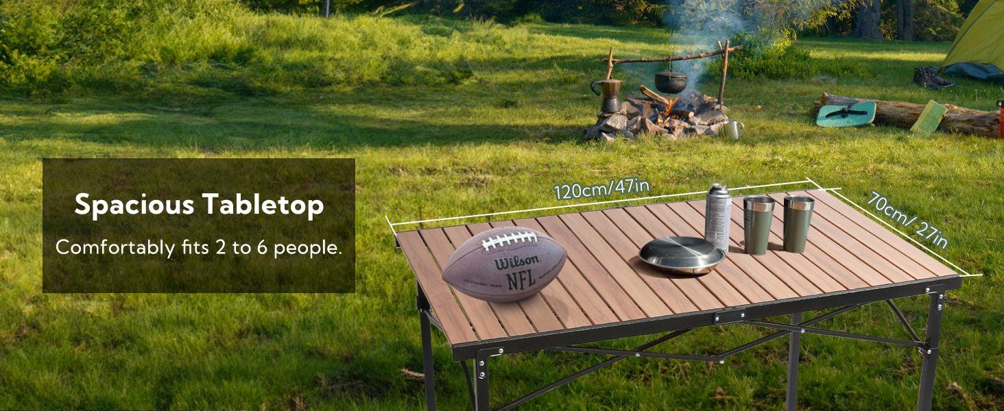 adjustable camping table